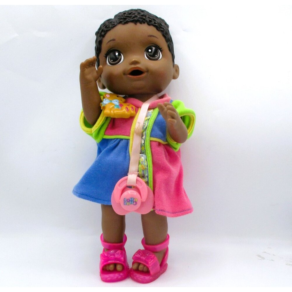 Baby Alive 2016 Hasbro Doll With Painted Face Colorful Outfit Accessories & Pink